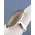Bague Labradorite violette forme marquise T 60 Bagues pierres naturelles CZ93.2