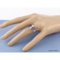 Bague Labradorite pourpre forme marquise T 55 Bijoux en Labradorite CZ93.3