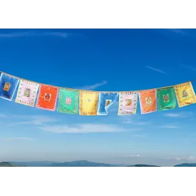 Drapeaux tibétains bouddhistes en soie 30 x 35 cm - Drapeaux tibétains