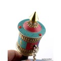 Moulin à prière tibétain Tricolore 21 cm Moulins à Prières tibétains MAPZ17