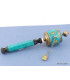 Moulin à prières tibétain en Turquoise 16 cm Objets rituels bouddhistes 6111.15