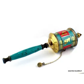 Moulin à prières bouddhiste mantra de Chenrezi 30 cm - Moulins à Prières tibétains