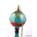 Moulin à prières bouddhiste boule Yeux du Bouddha 20,5 cm Moulins à Prières tibétains ref 12.5