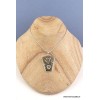 Rhyolite pendentif argent forme blason Pendentifs pierres naturelles CZ73