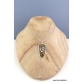 Pendentif argent Ryolite forme écusson Pendentifs pierres naturelles CZ73.1