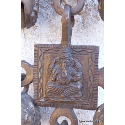 Rares cloches tibétaines Dieu Ganesh 40 cm Cloches et dorjé tibétains RCT1