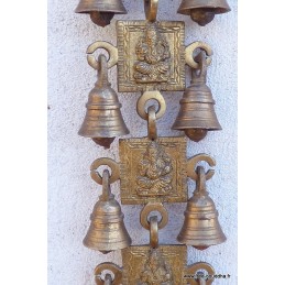 Rares cloches tibétaines Dieu Ganesh 78 cm Cloches et dorjé tibétains RCT2