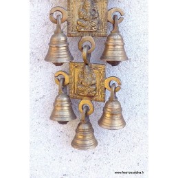 Rares cloches tibétaines Dieu Ganesh 78 cm Cloches et dorjé tibétains RCT2