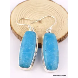 Boucles d'oreilles Smithsonite rectangulaires - Bijoux en Smithsonite