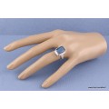 Bague Labradorite bleue facettée rectangulaire T 56 Bijoux en Labradorite Bleue TUV57.2