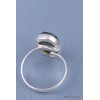 Bague Labradorite bleu foncé asymétrique taille ajustable Bijoux en Labradorite Bleue TUV57.3
