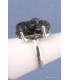 Moldavite bague asymétrique T 59 Bagues pierres naturelles CZ48.2