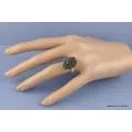 Moldavite bague asymétrique T 59 - Bagues pierres naturelles