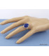 Bague ovale Lapis Lazuli facetté T 52 Bagues pierres naturelles TUV60.1