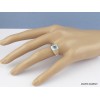 Bague Topaze bleue facettée carrée T 54 Bijoux en Topaze KB39.3