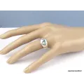 Bague triangulaire Topaze bleue T 56/57 - Bijoux en Topaze