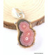 Pendentif argent Rhodochrosite Stalactite Pendentifs pierres naturelles NB15.3