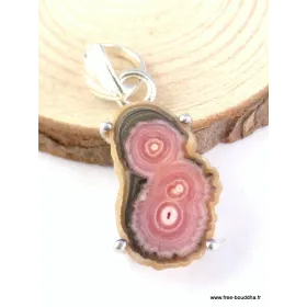Pendentif argent Rhodochrosite Stalactite - Pendentifs pierres naturelles