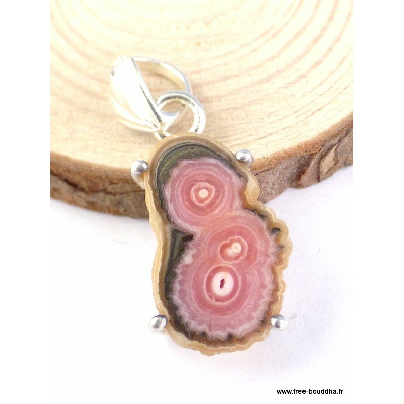 Pendentif argent Rhodochrosite Stalactite Pendentifs pierres naturelles NB15.3