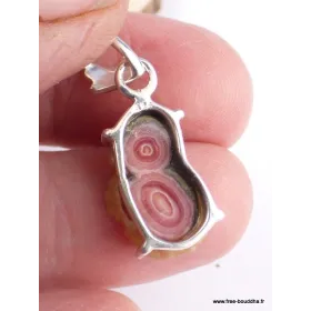 Pendentif argent Rhodochrosite Stalactite - Pendentifs pierres naturelles