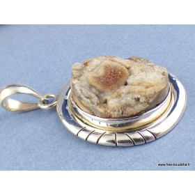 Pendentif argent PIERRE DU DESERT effet rocher Pendentifs pierres naturelles DA4.1