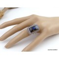 Bague argent Labradorite bleue T 55 Bijoux en Labradorite Bleue AV68.5