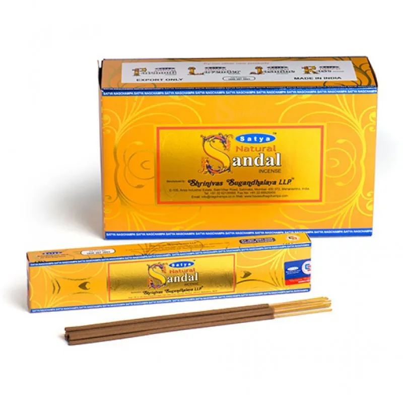 Encens indien Satya Bois de Santal 15 gr - Encens indien traditionnel parfumé
