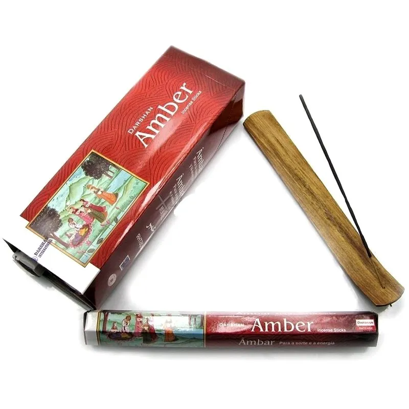 Encens indien Darshan Ambre 10 gr - Encens indien traditionnel parfumé