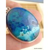 Splendide Shattuckite sur argent 925 Pendentifs pierres naturelles TUV19.5