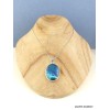 Splendide Shattuckite sur argent 925 Pendentifs pierres naturelles TUV19.5