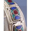 Bracelet tibétain jonc metal et pierres Bracelets tibétains bouddhistes BM41
