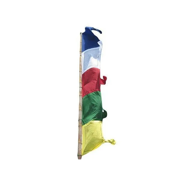 Drapeau tibétain vertical 4.8 mètres - Drapeaux tibétains