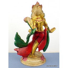 Petite statuette Tara Verte peinte dorée Statuettes Bouddhistes PSTV2