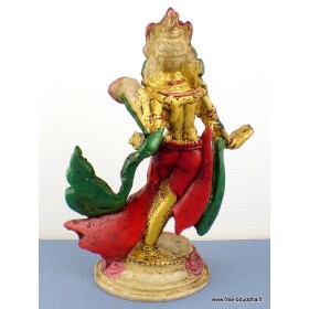 Petite statuette Tara Verte peinte dorée Statuettes Bouddhistes PSTV2