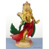 Petite statuette Tara Verte peinte dorée Statuettes Bouddhistes PSTV2
