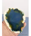 Décoration bouddhiste Mandala sur Agate naturelle - Décoration tibétaine