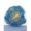 Décoration bouddhiste Mandala sur Agate naturelle bleue Décoration tibétaine MAND3