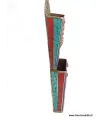Porte-stylos tibétain métal et pierres - Décoration tibétaine