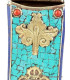 Porte-stylos tibétain métal et pierres Décoration tibétaine PST1