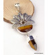 Pendentif fleur en Oeil de tigre Pendentifs pierres naturelles TUV74.5