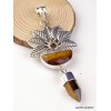 Pendentif fleur en Oeil de tigre Pendentifs pierres naturelles TUV74.5