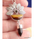 Pendentif fleur en Oeil de tigre Pendentifs pierres naturelles TUV74.5