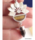Pendentif fleur en Oeil de tigre Pendentifs pierres naturelles TUV74.5