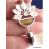Pendentif fleur en Oeil de tigre Pendentifs pierres naturelles TUV74.5