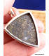 Pendentif Pyrite sur Agate triangulaire Pendentifs pierres naturelles PAC2.1
