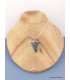 Pendentif Pyrite sur Agate triangulaire Pendentifs pierres naturelles PAC2.1