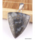 Pendentif Pyrite sur Agate triangulaire Pendentifs pierres naturelles PAC2.1