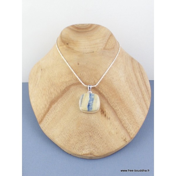 Pendentif Scheelite bleue et jaune Pendentifs pierres naturelles PAC5.1