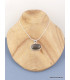 Pendentif oval vertical Labradorite violette Pendentifs pierres naturelles TUV73.7