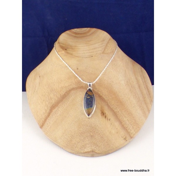 Pendentif Azurite Boulder forme marquise Pendentifs pierres naturelles PAC10